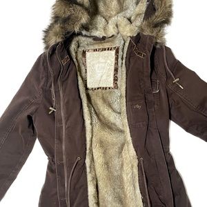 Abercrombie & Fitch EUC Sherpa-lined Full-zip Jacket - Medium